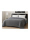 Le Blanc Bettbezug Großes Doppelbett 220x240cm Rib Cut Light Grey 700 GSMGsm