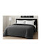 Le Blanc Bettbezug Großes Doppelbett 220x240cm Rib Dark Grey 700 GSMGsm