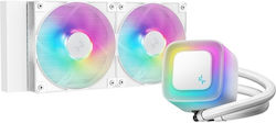 Deepcool LE240 v2 Sistem De Răcire Cu Apă AIO CPU Cu 2 Ventilatoare 120mm Și Iluminare ARGB Albă Deepcool LE240 v2 Sistem De Răcire Cu Apă AIO CPU Cu 2 Ventilatoare 120mm Și Iluminare ARGB Albă