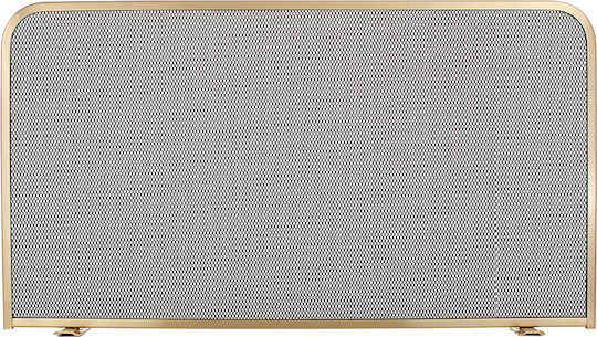 Zogometal Metallic Fireplace Screen with Panels 90x50cm Gold
