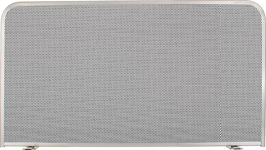 Zogometal Μεταλλικό Προστατευτικό Τζακιού 90x50cm Ασημί
