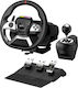 Genius SpeedMaster X5 FF Steering Wheel with Shifter and Pedals for PC / PS4 / XBOX One with 1008° Rotation