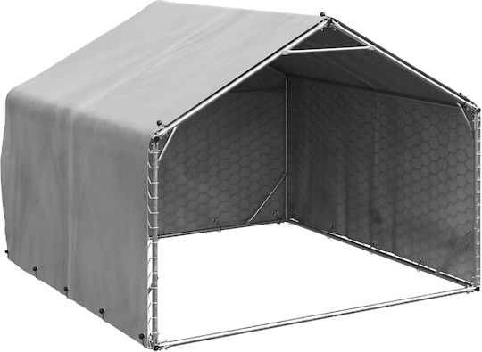Outdoor Dog Kennel Cover 2x2x1.5 M Galvanized Steel