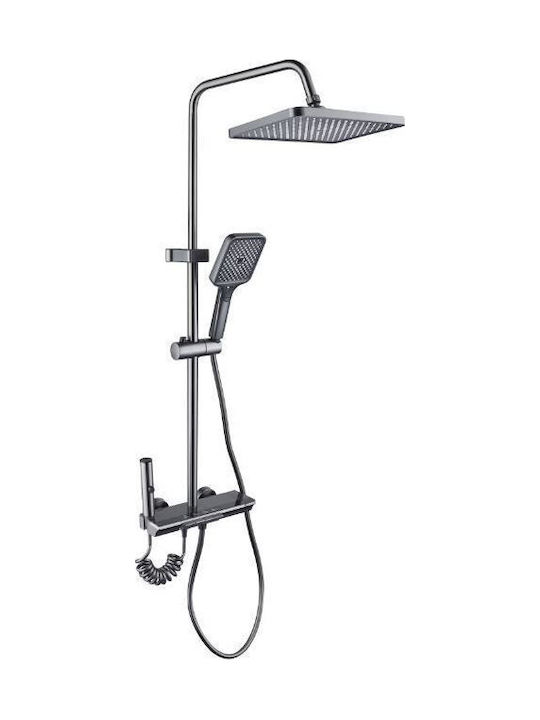 Wattarino Shower Column with Mixer Gray