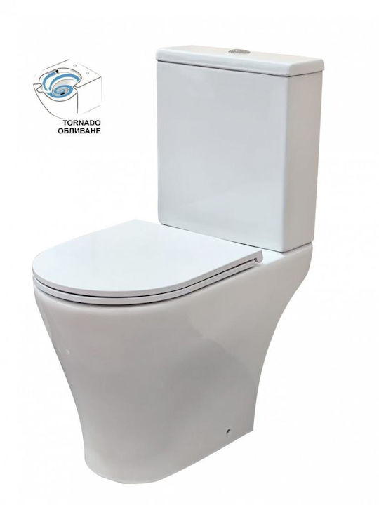 Λεκανη Wc Set Icc 7684p Tornado Πισω Σιφωνι