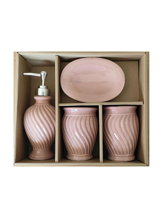 Decomarket Badezimmer-Accessoire-Set Keramik 4Stück