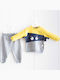 Kids Sweatpants Set Yellow-Grey