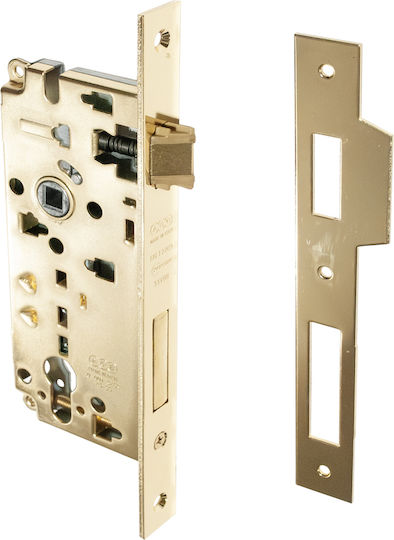 Front Door Cylinder Lock Square Center 45-85mm Gold Agb F22 Sicurezza