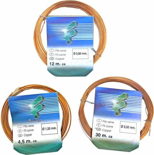Filorame Κουλούρα Σύρματος Χαλκού Διάφορες Διαμέτρους 1.0 Χιλ Πάχος 7 Μέτρα
