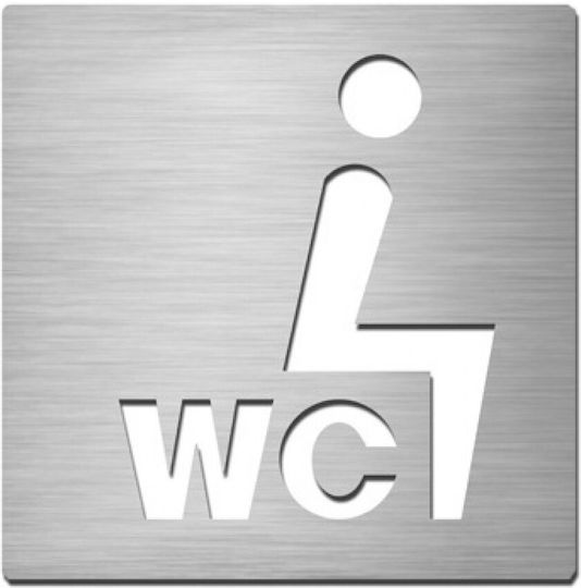Ένδειξη Σήμανση Τετράγωνη 505 Wc Αμεα Ανοξείδωτο