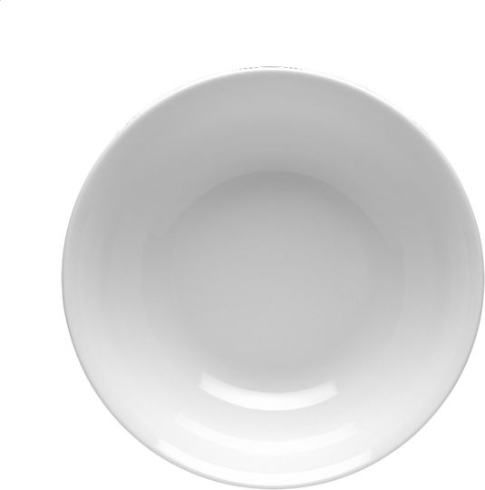 Emfasi Teller Suppe aus Porzellan Weiß mit Durchmesser 22cm 6Stück