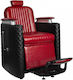 Gabbiano Barber Chair with Adjustable Height Red