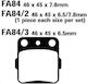 Pads Fa84 Adige P76 Acx Sintered Gold Yfm Raptor 250 350 400 Ltz 250 400 Kx 80/100