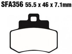 Motorradbremsbeläge Fa356 Adige P196 Asx Organic Große Dink 250 Rückseite