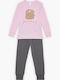 Pretty Baby Kids Nightwear Winter Pink-Gray