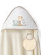 Interbaby Baby Bathrobe Hooded Beige 100x100cm