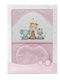 Interbaby Baby Bath Towel-Bathrobe Hooded Pink 100x100cm
