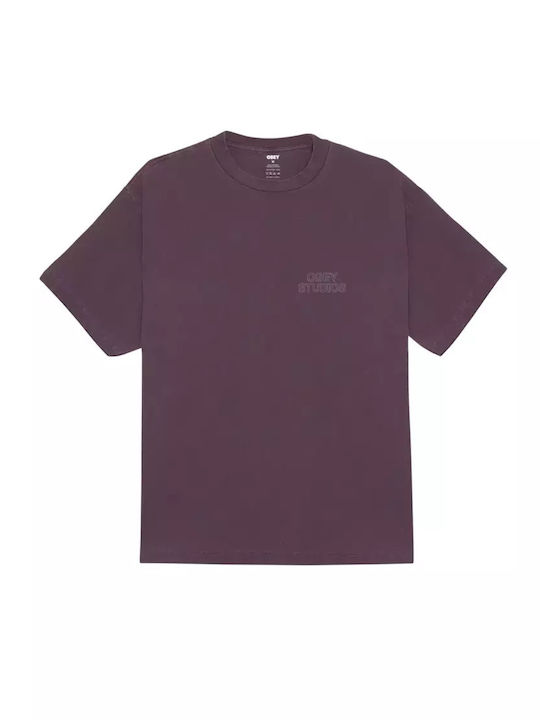 Obey T-Shirt Pigment Plum