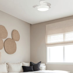 Zambelis Lights Ceiling Fan with Light Fixture White 25329