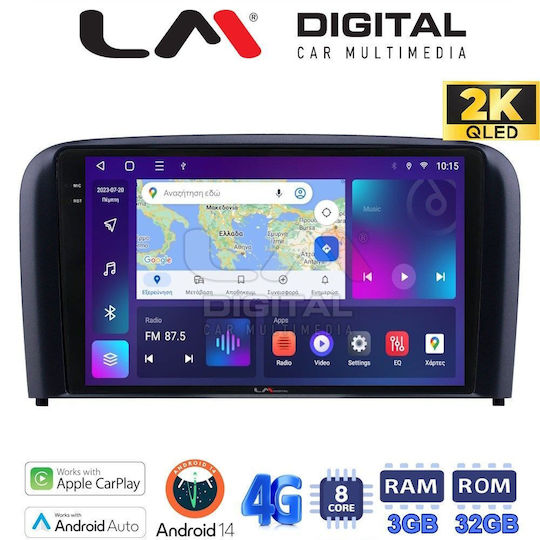 LM Digital Auto-Audiosystem für Volvo S80 2004 > 2006 (Bluetooth/USB/WiFi/GPS/Apple-Carplay/Android-Auto)