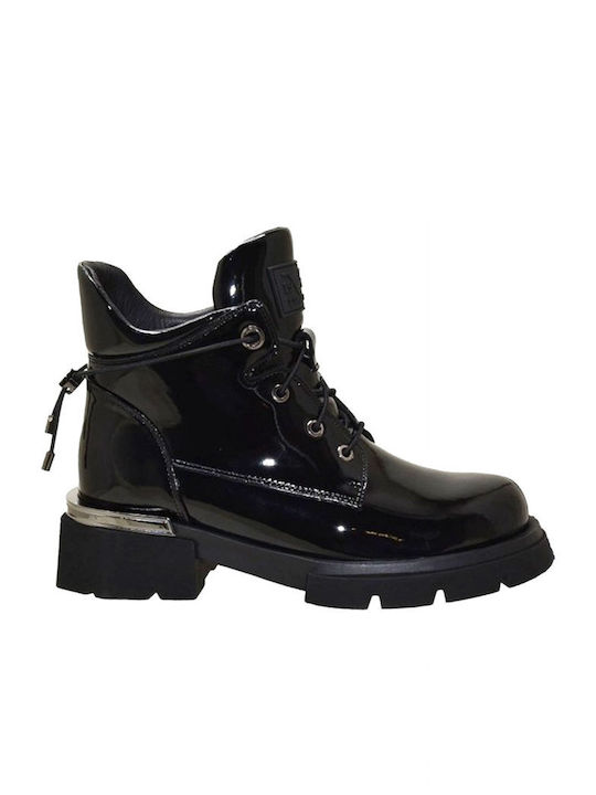 19V69 Women's Ankle Boots made of Patent Leathe...