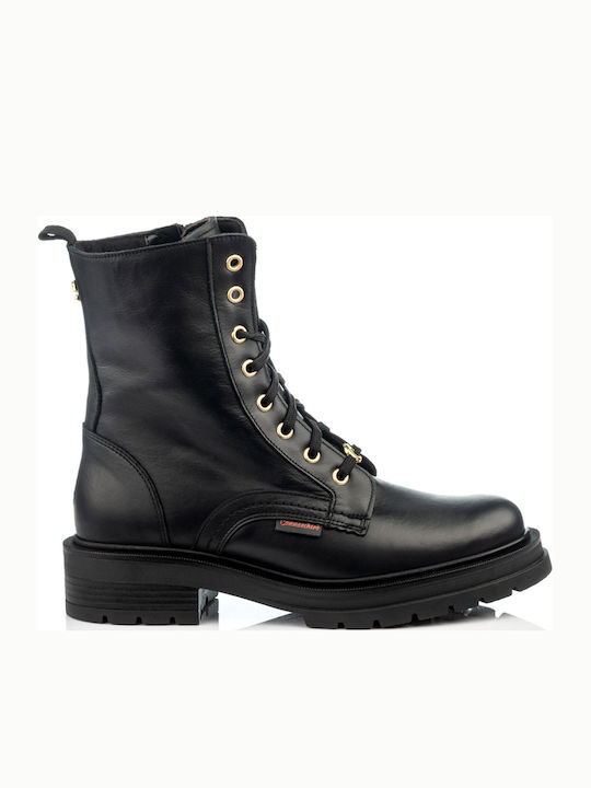 Leather Women's Ankle Boots Black