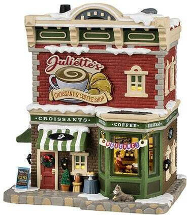 Casă Lemax Juliette's Croissant & Coffee Shop 20x16.5x14cm Adaptor