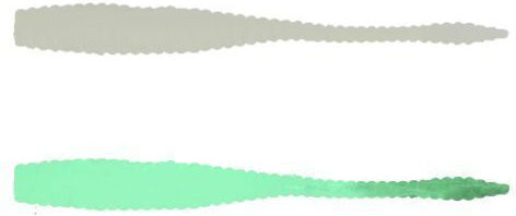 Silicone Zeox Pixie Tail 4.4cm #101 Glow