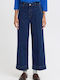 High Waist Women's Jean Trousers Blue Denim