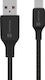 Tactical Braided USB 2.0 Cable USB-C male - USB-A 60W Μαύρο 0.3m 57983126580