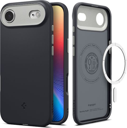 Spigen Nano Pop MagSafe Umschlag Rückseite Silikon Black Sesame (iPhone Air)