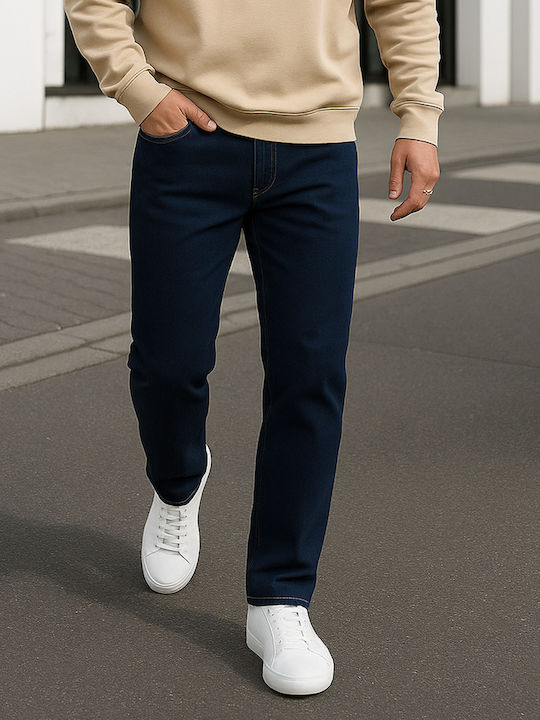 Men's Jeans Pants Elastic with Regular Fit Blue