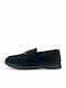 Leather Women's Moccasins in Black Color