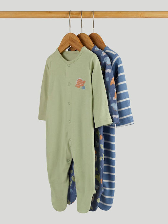 Mothercare Set Babystrampler Langärmliges Blau 3Stück