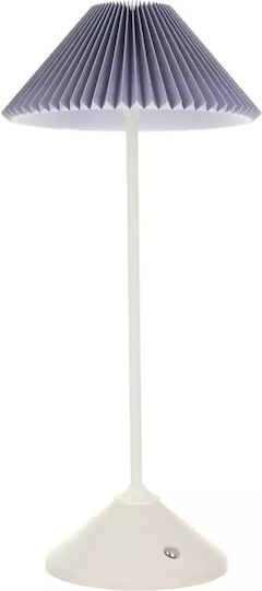 Stoff Tischlampe LED mit Gray Schirm und Basis