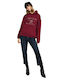 Women's Sweatshirt Hooded Bordeaux