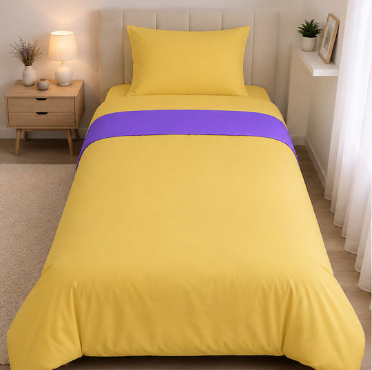 Hatzitex Duvet Cover Single 160x230 Colours Yellow-Purple