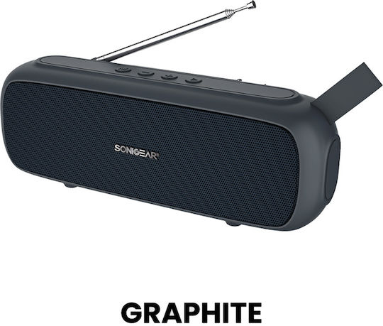 Sonic Gear Super Bass Ηχείο Bluetooth 20W με Ραδιόφωνο και Διάρκεια Μπαταρίας έως 6 ώρες Graphite