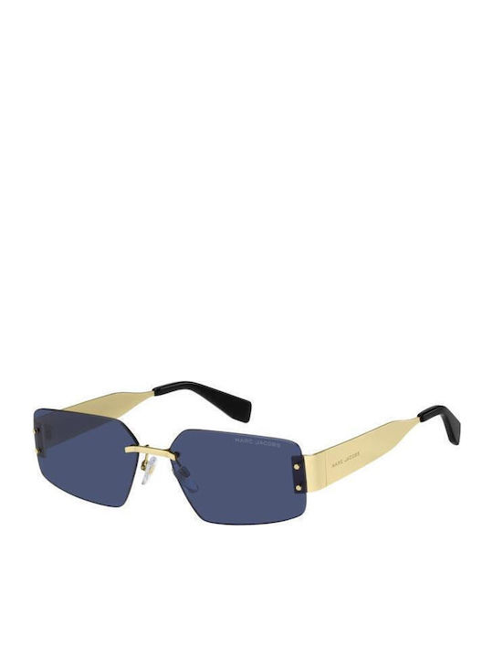 Marc Jacobs Unisex Γυαλιά Ηλίου με Χρυσό Μεταλλικό Σκελετό και Μπλε Φακό MARC 875/S LKS