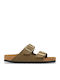 Women's Flat Sandals in Khaki Color Regular Fit