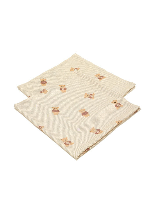 La Millou Bamboo Πάνες Αγκαλιάς από Μουσελίνα Μπεζ 70x70εκ. 2τμχ