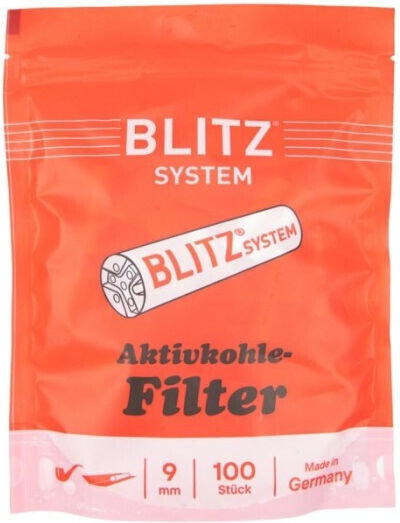 Blitz System 100 Filtre Pentru Țevi De Tutun Cu Cărbune Activ 9mm 99101053