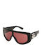 Gucci Unisex Sunglasses with Black Plastic Frame and Red Lens GG1950S 002