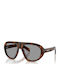 Prada Unisex Sunglasses with Brown Tartaruga Plastic Frame and Gray Lens PRC05S 20D50Q