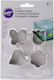 Butterfly Tulip Bellflower Flower Cutter Set 4 Pcs Wilton