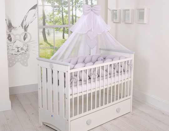 My Sweet Baby Crib Bumpers Braided Inside Gray