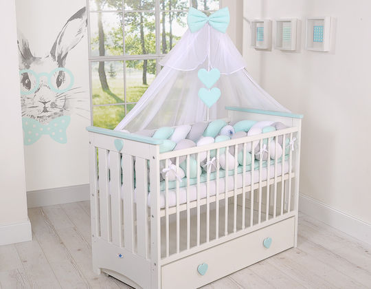 My Sweet Baby Πάντα Πλεξούδα Εσωτερική White, Gray, Mint