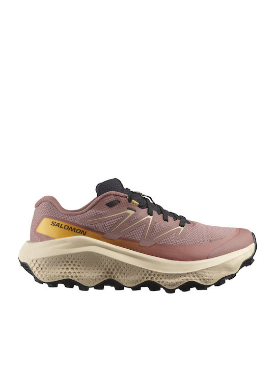 Salomon Ultra Flow Γυναικεία Ορειβατικά Παπούτσια Αδιάβροχα με Μεμβράνη Gore-Tex Ροζ