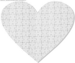 Puzzle Druckrahmen Form Herz Länge 20 X 20 76 Stücke