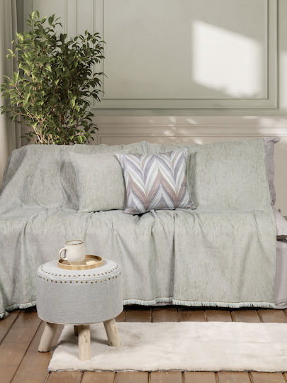 Nima Abrigo Ριχτάρι Πολυθρόνας Chenille 180x180εκ. Mint Μέντα 35992